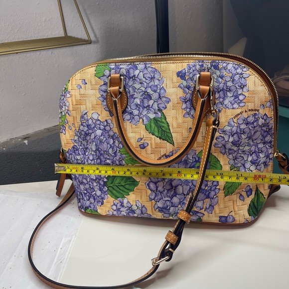 Dooney & Bourke Blue Floral Tan Satchel - Picture 10 of 15